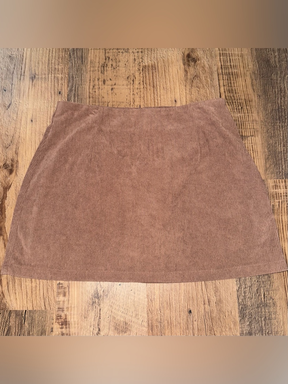 Halara Large Brown Corduroy Mini Skort High Waist Built-In Shorts Skirt Stretchy
